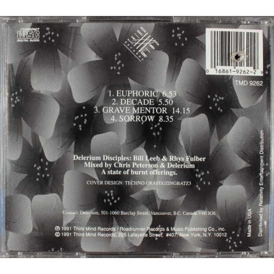 Cd Delerium, Euphoric (Importado USA), 1991