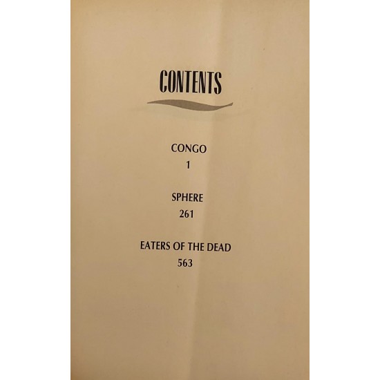 A New Collection Of Three Novels Michael Crichton, Congo, Sphere, Eaters Of The Dead