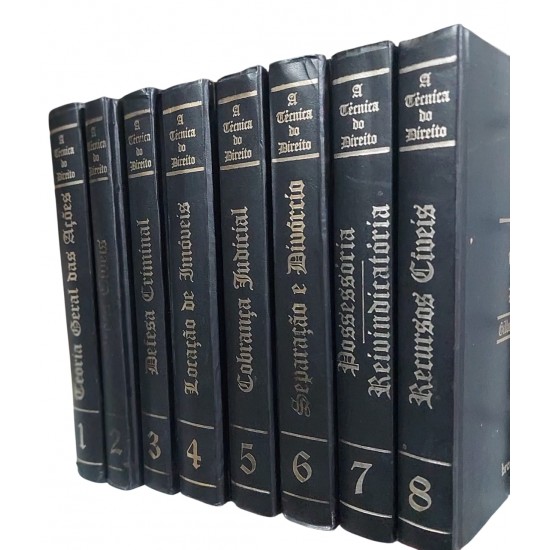 A Técnica do Direito, Gilberto Caldas, 8 Volumes com Capa dura de Luxo