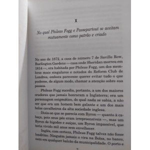 A Volta ao Mundo em Oitenta Dias, Júlio Verne, Capa de Luxo com Letras Douradas