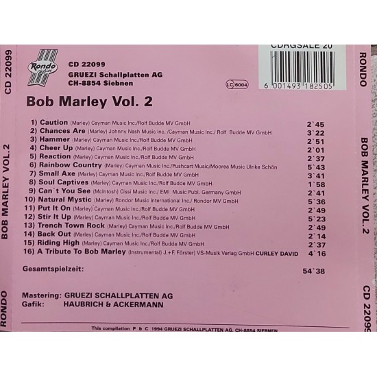 Cd Bob Marley, Volume 2