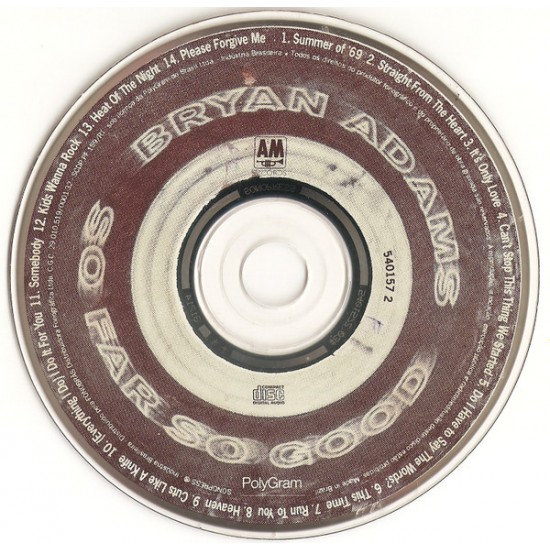 Cd Bryan Adams, So Far So Good