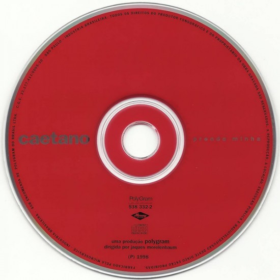Cd Caetano Veloso, Prenda Minha, 1998