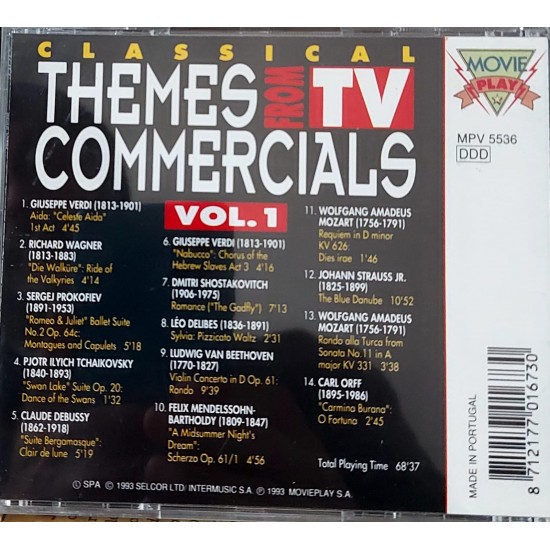 Cd Classical Themes From TV Commercials, Volume 1
