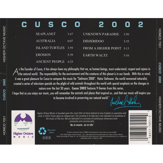 Cd Cusco, 2002 (Importado USA)