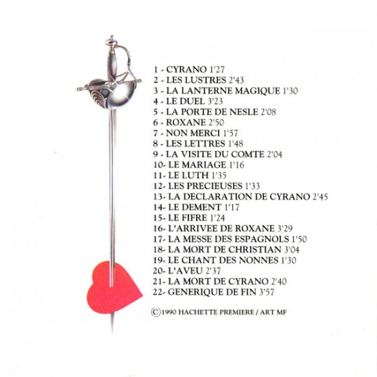 Cd Cyrano de Bergerac, Trilha Original do Filme, Un Film de Jean-Paul Rappenau