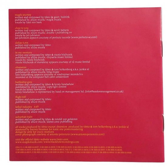 Cd Dj Tiesto, In My Memory, Duplo