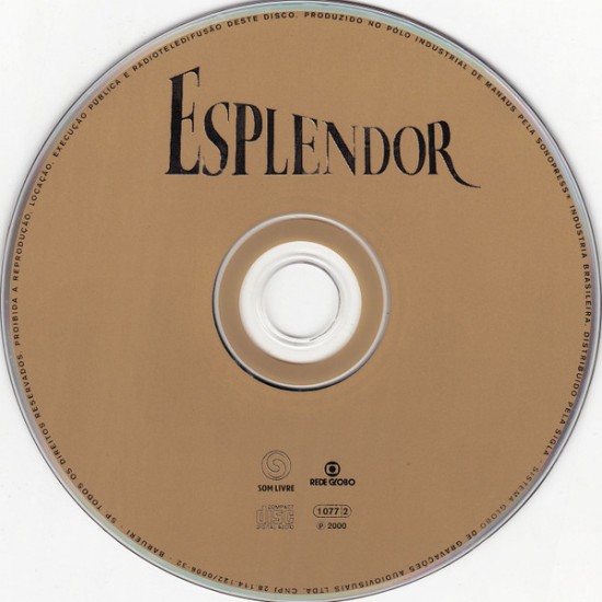 Cd Esplendor, Trilha Sonora Original da Novela