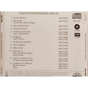 Cd Maria Creuza, Todo Sentimento, 1995