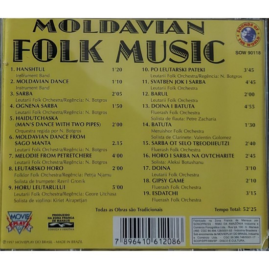 Cd Moldavian Folk Music, Sounds Of The World