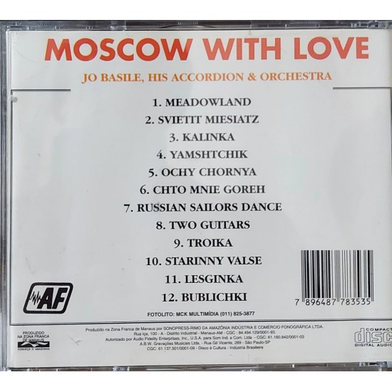 Cd Moscow With Love, Jo Basile, His Accordion & Orchestra