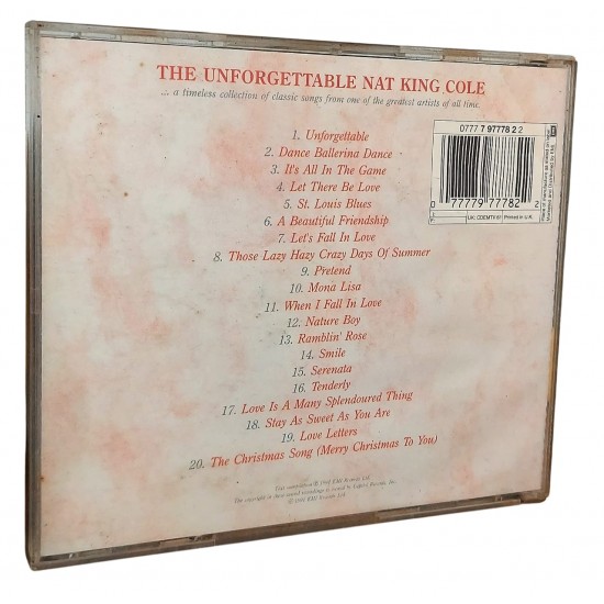 Cd Nat King Cole, The Unforgettable, Importado Inglaterra