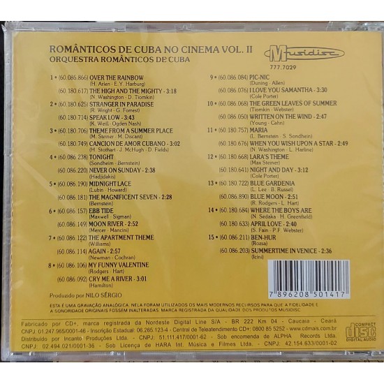 Cd Românticos de Cuba no Cinema, Volume 2, Orquestra Românticos de Cuba