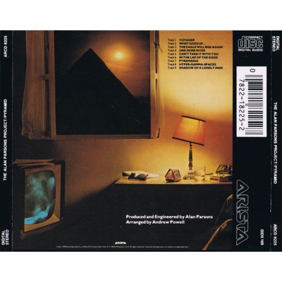 Cd The Alan Parson Project, Pyramid, Arista Records, 1978, Importado Inglaterra