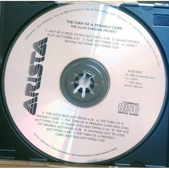 Cd The Alan Parsons Project, The Turn Of a Friendly Card, 1990