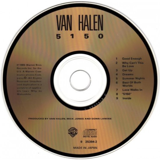 Cd Van Halen, 5150, 1987