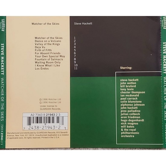 Cd Watcher Of The Skies, Genesis Revisited By Steve Hackett