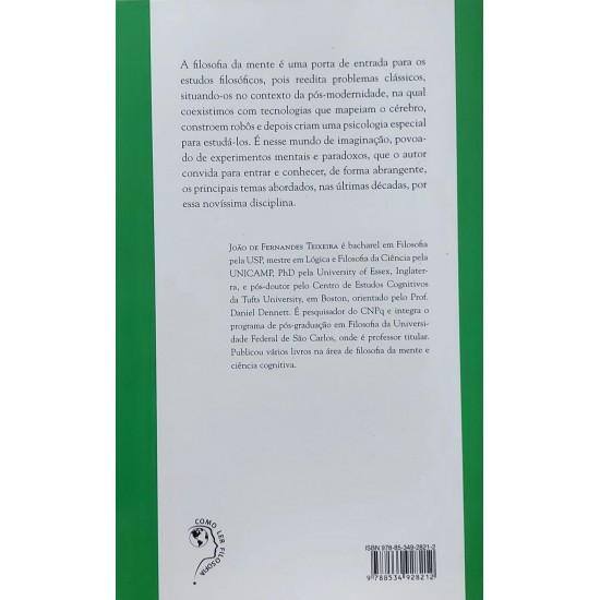 Como Ler a Filosofia da Mente, João de Fernandes Teixeira, Editora Paulus