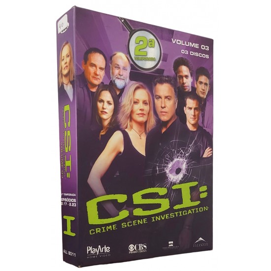 Dvd CSI, Crime Scene Investigation, Segunda Temporada, Volume 3, 03 discos