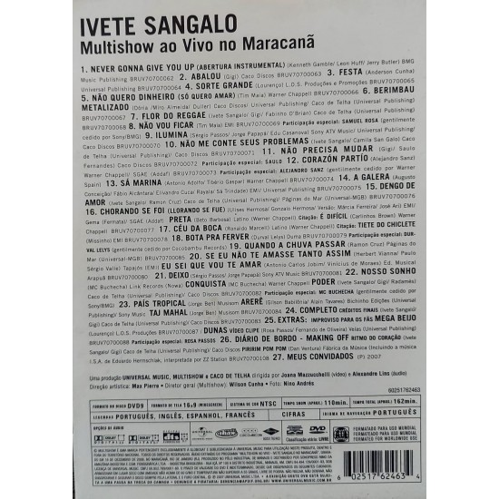 Dvd Ivete no Maracanã, Multishow ao Vivo