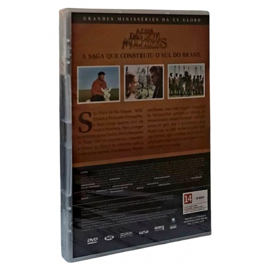 Dvd Minisserie A Casa das Sete Mulheres, Partes 1 e 2, Grandes Minisséries da Rede Globo - Lacrado
