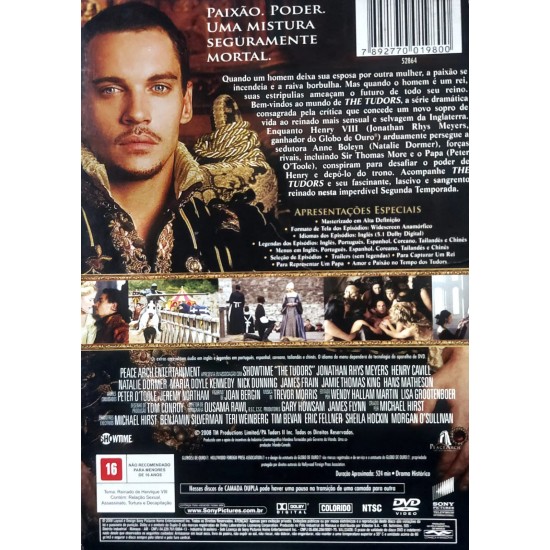 Dvd The Tudors, A Segunda Temporada, 3 Discos, Jonathan Rhys Meyers