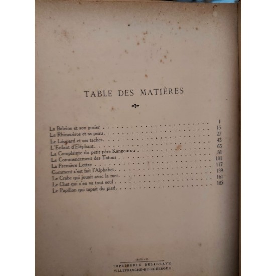 Histoires Comme Ça, Rudyard Kipling, Livro em Francês, Edição 1928