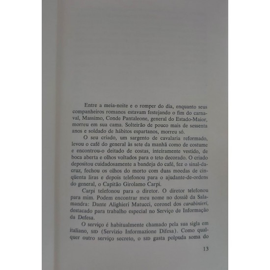 A Salamandra, Morris West, Capa dura, Circulo do Livro