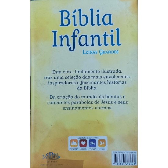 Bíblia Infantil, Letras Grandes, SBN Editora - Frete Grátis