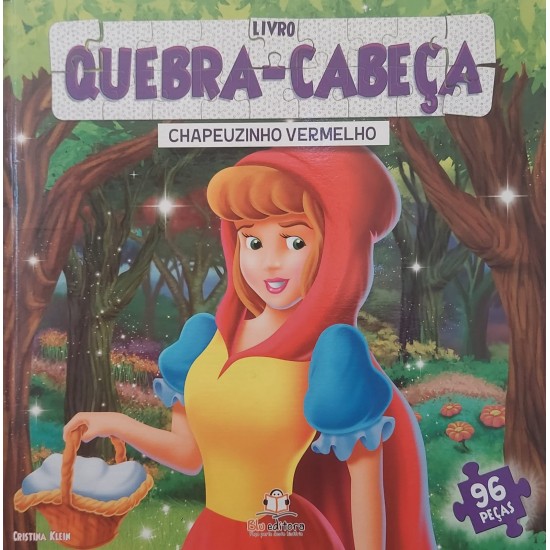 Livro Quebra-Cabeça, Chapeuzinho Vermelho, 96 Peças - Completo