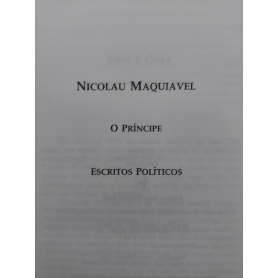 Maquiavel, Os Pensadores, Nova Cultural