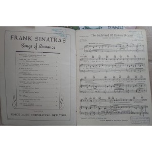Partitura Musical Frank's Sinatra's, Songs Of Romance, Remick Music Corporation, Edição 1933